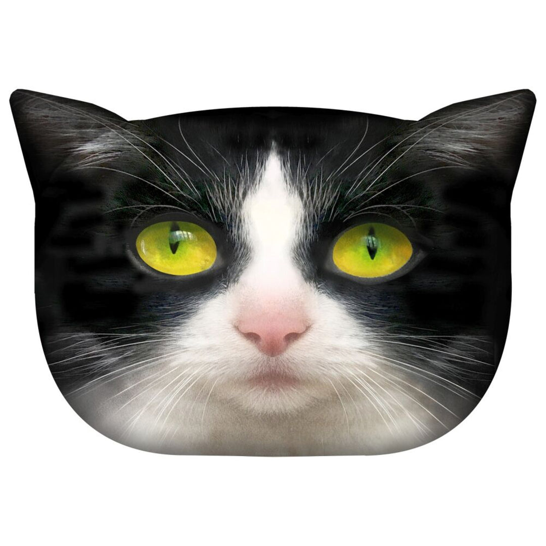 Bertoni Cat Panda díszpárna 30x45 cm, velúr, macskamintás, antiallergén betéttel