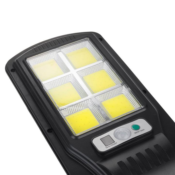 Napelemes LED utcai lámpa mozgásérzékelővel és távirányítóval Maclean IP54, 4W, 400lm, 6500K, Li-ion 1200 mAh, 3 üzemmód MCE446