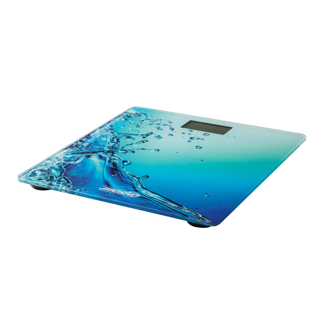 Mesko MS 8156 edzett üvegből készült fürdőszoba mérleg, teherbírás 150kg