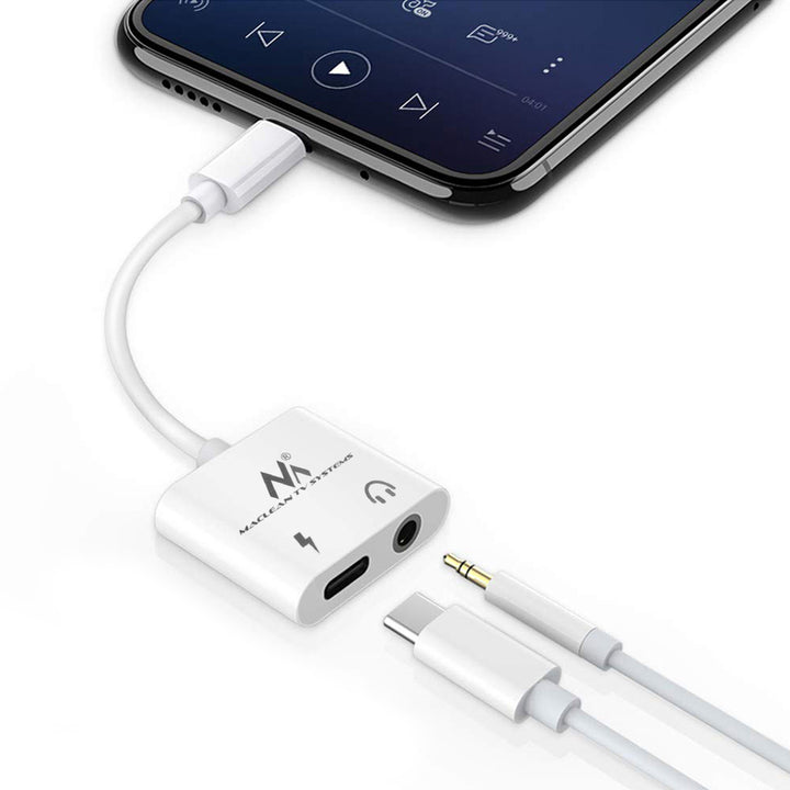 Adapter USB Type-C - 3,5 mm-es mini jack z Power Delivery (PD) 30W DAC AC1279 Maclean, MCTV-848