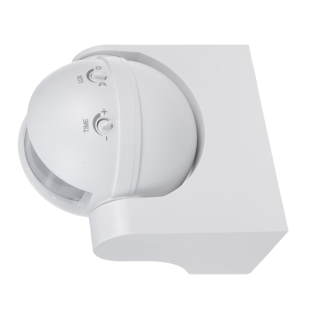 Maclean PIR mozgásérzékelő, infravörös, IP44, fehér, hatótávolság 12m, max. terhelés 800/1200W, MCE358 W