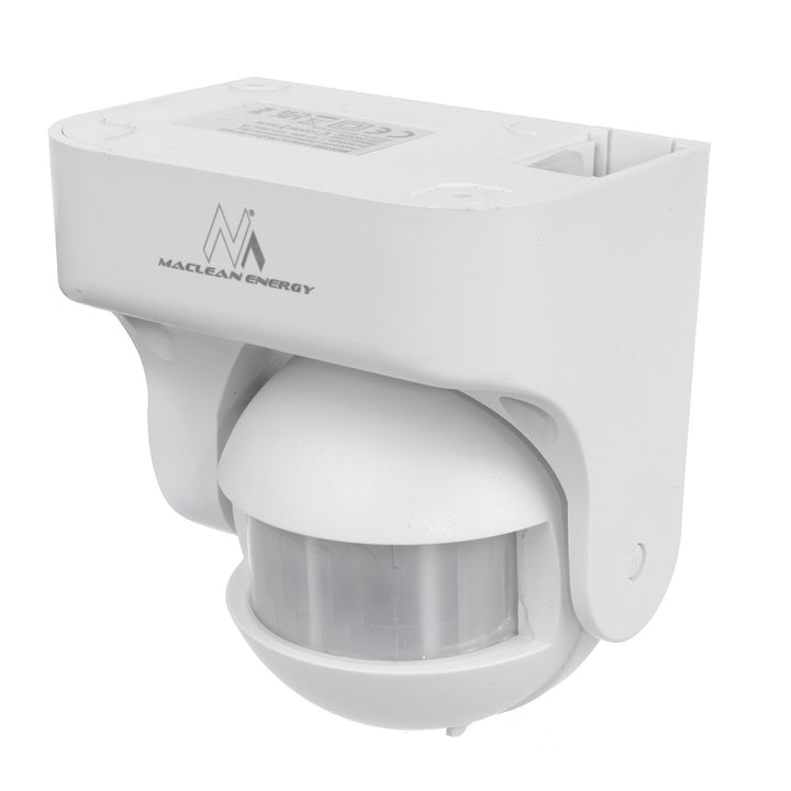 Maclean PIR mozgásérzékelő, infravörös, IP44, fehér, hatótávolság 12m, max. terhelés 800/1200W, MCE358 W