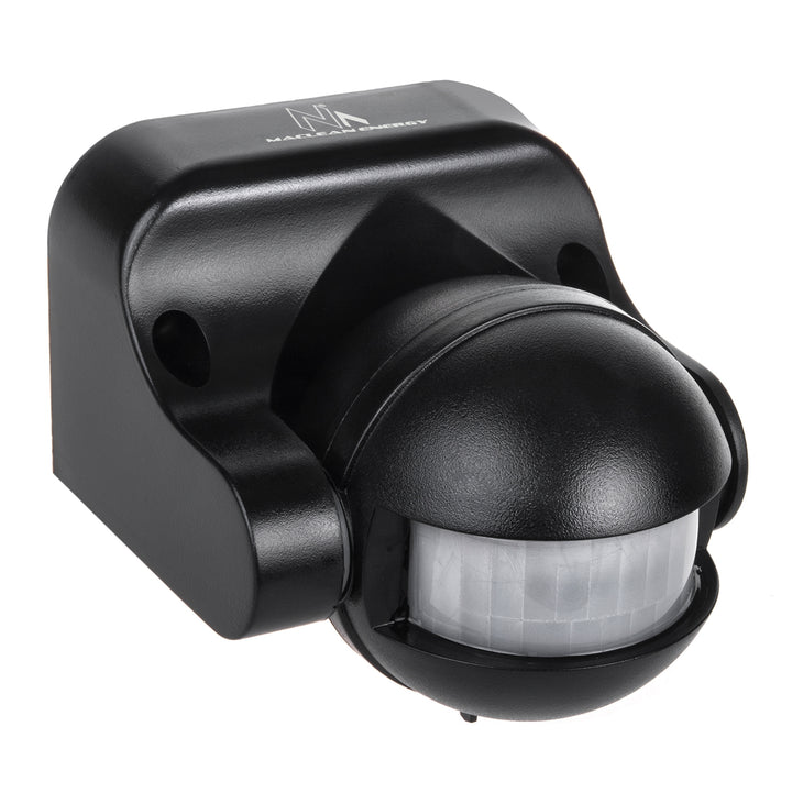 Maclean PIR mozgásérzékelő, infravörös, IP44, fekete, hatótávolság 12m, max. terhelés 800/1200W, MCE358 B