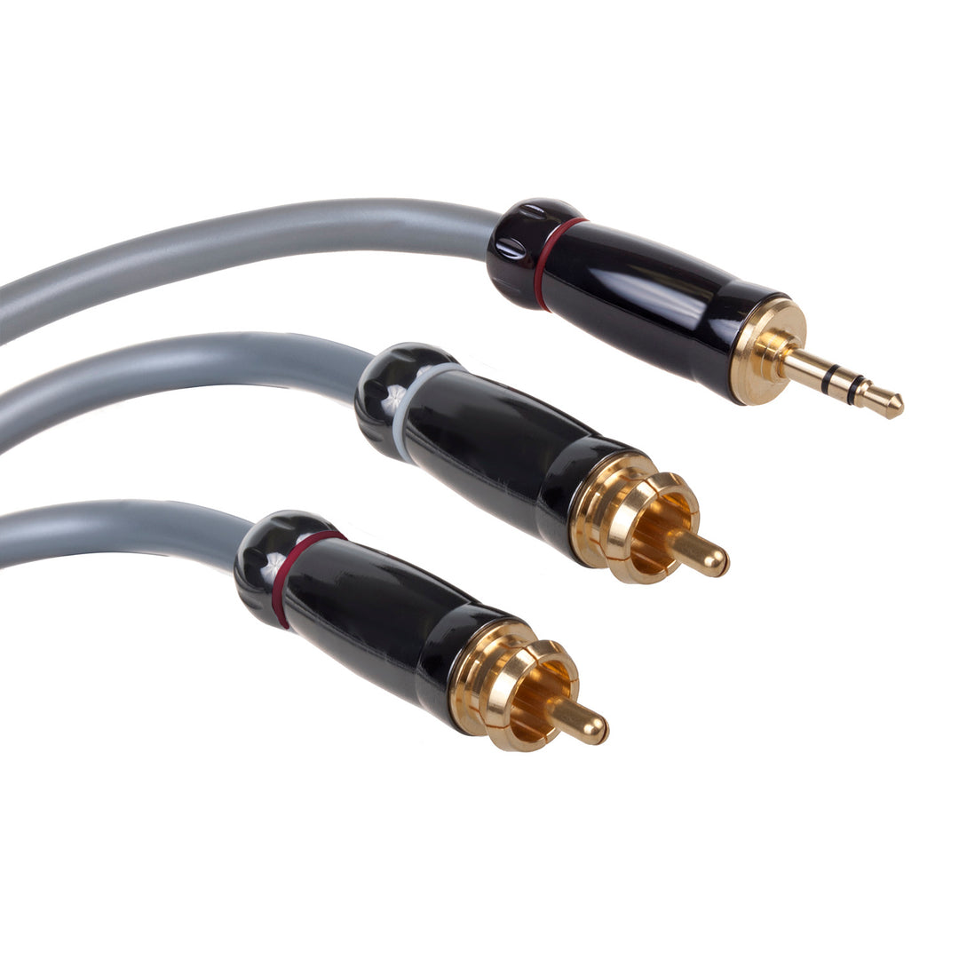 Csatlakozókábel AB HQ Jack 3,5 mm - 2x RCA CINCH 1,5m - nagy teljesítményű