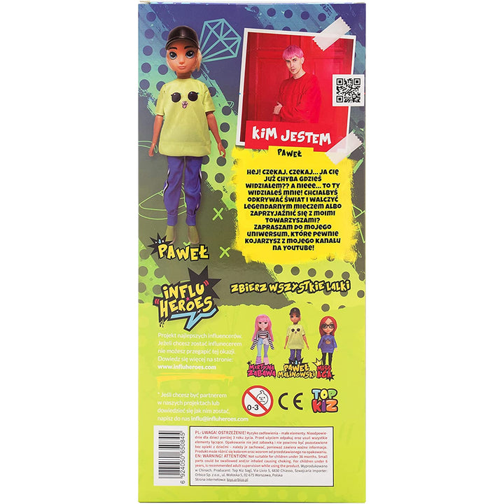 Influ Heroes Pawel Malinowski 30 cm-es baba kiegészítőkkel