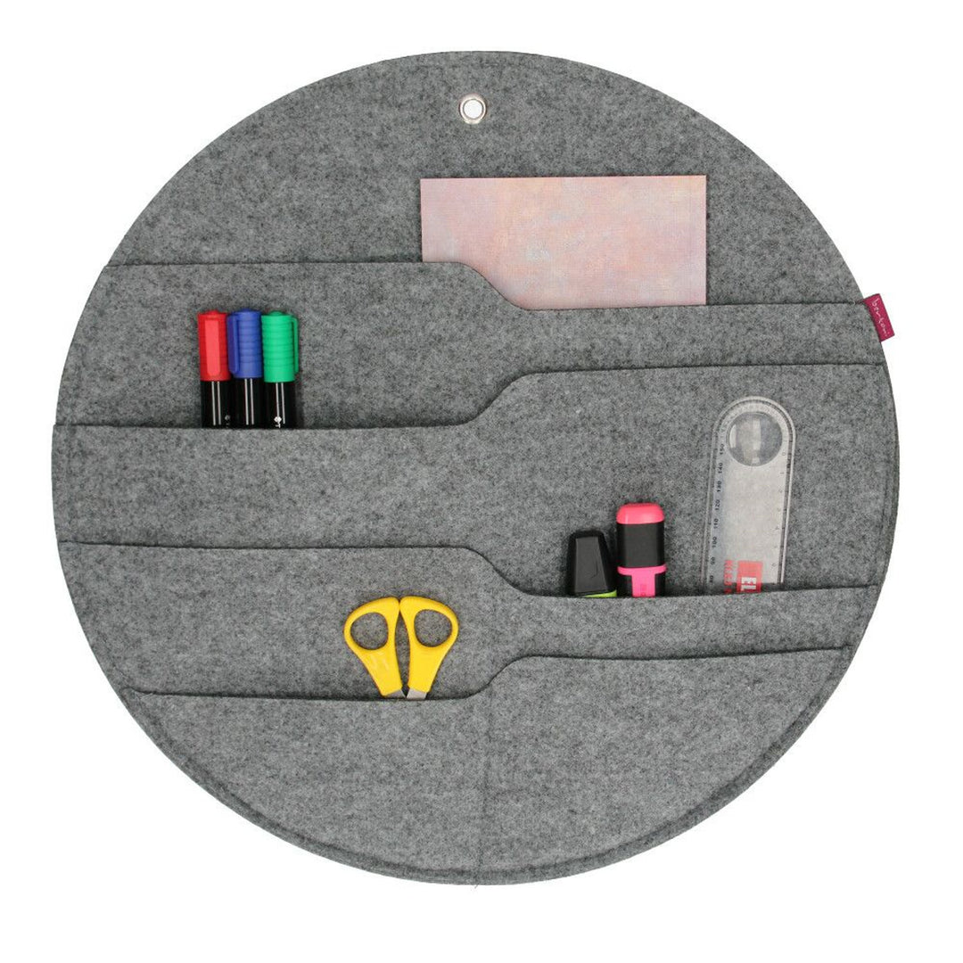 Bertoni filc faliszervező Circle XL átmérő 45 cm - szürke, 4 zseb