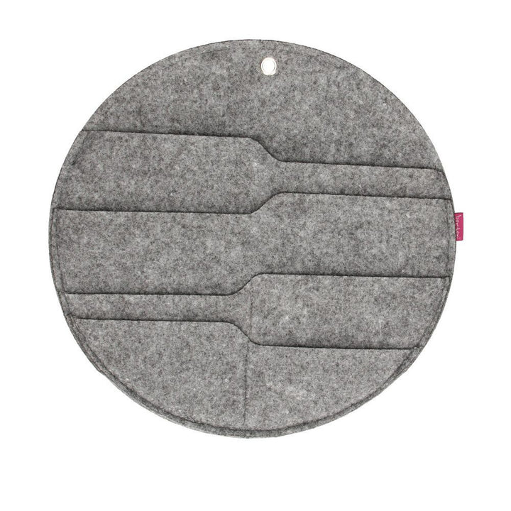 Bertoni filc faliszervező kör L átmérő 35 cm - szürke, 4 zseb