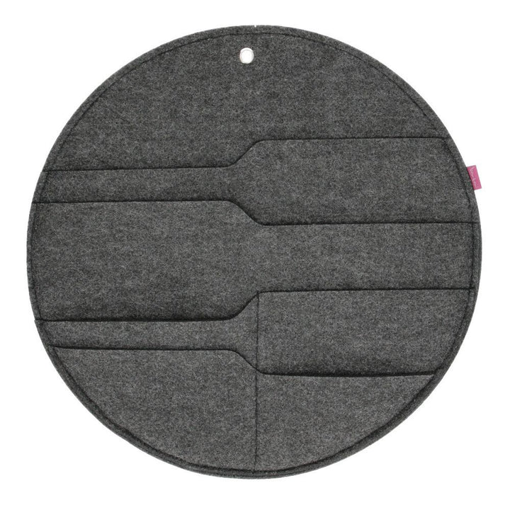 Bertoni filc faliszervező kör L átmérő 35 cm - antracit, 4 zseb