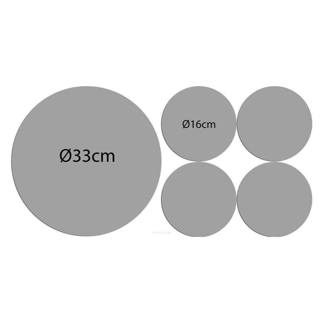 Kerek filc asztali alátét készlet 1 + 4 - CONE