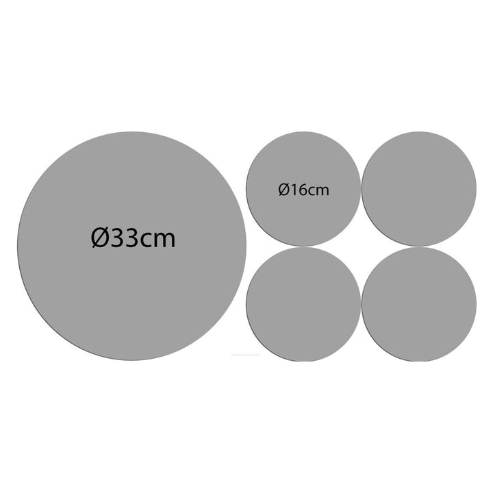 Kerek filc asztalterítő szett 1 + 4 - SNOW