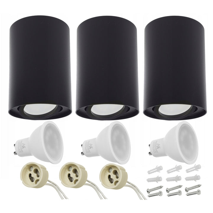 Maclean kör alakú plafond x 3 db. + GU 10 izzó x 3 db