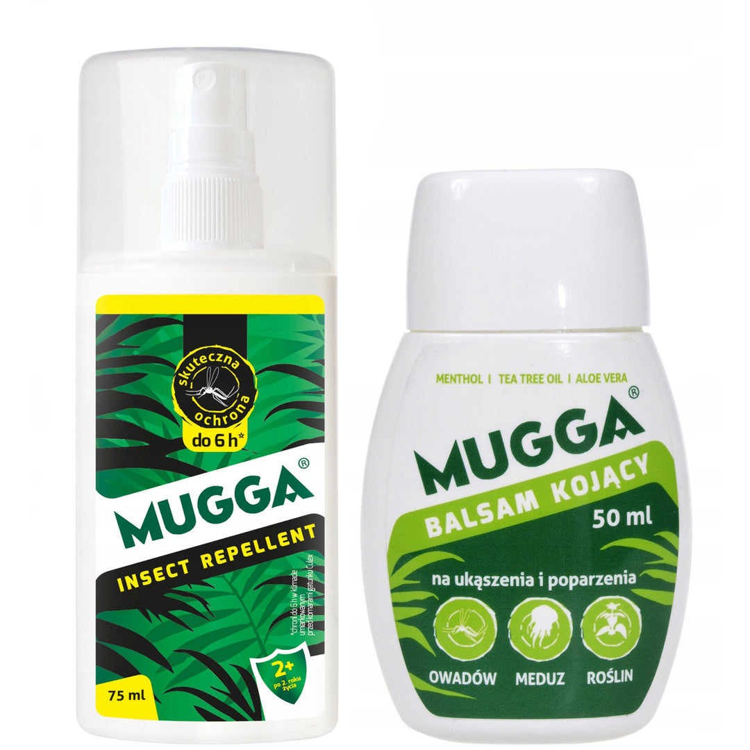 Mugga spray 9,5% 75ml szúnyogok, kullancsok ellen + Nyugtató krém 50ml