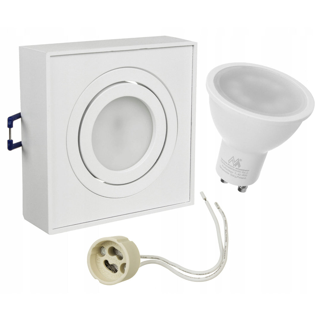 Süllyesztett lámpatest MCE464 W 7W + Led GU10