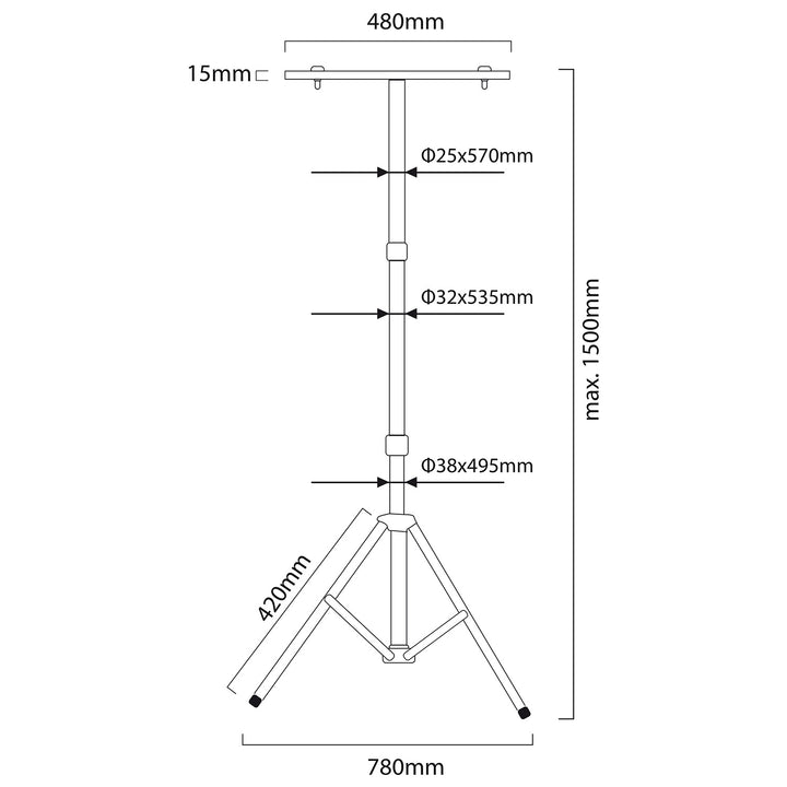 2× Halogén fehér semleges 4000 lm 50 W + állvány + 5 m kábel.