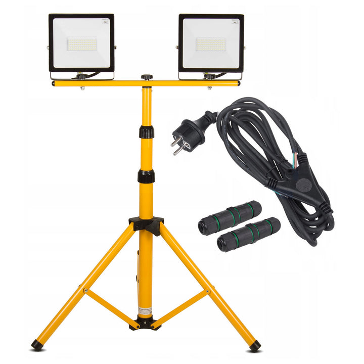 2× Halogén fehér semleges 4000 lm 50 W + állvány + 5 m kábel.