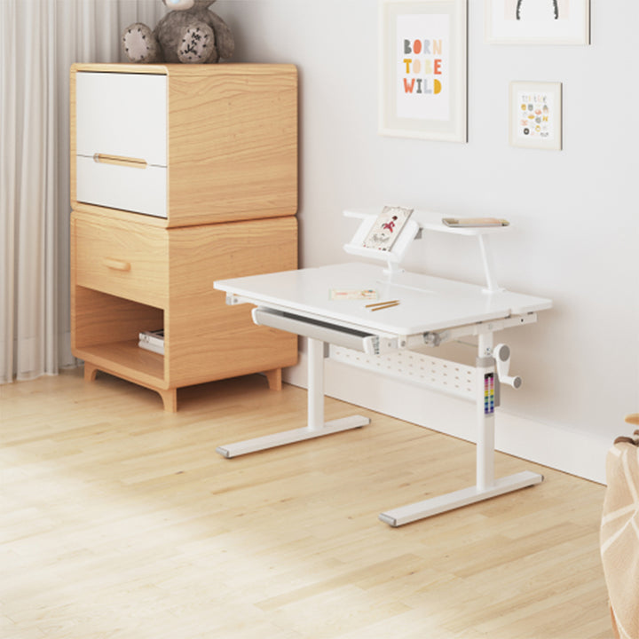 Ergo Office gyermek íróasztal, állítható magasságú, szürke, max 40kg,900x600mm, ER-483