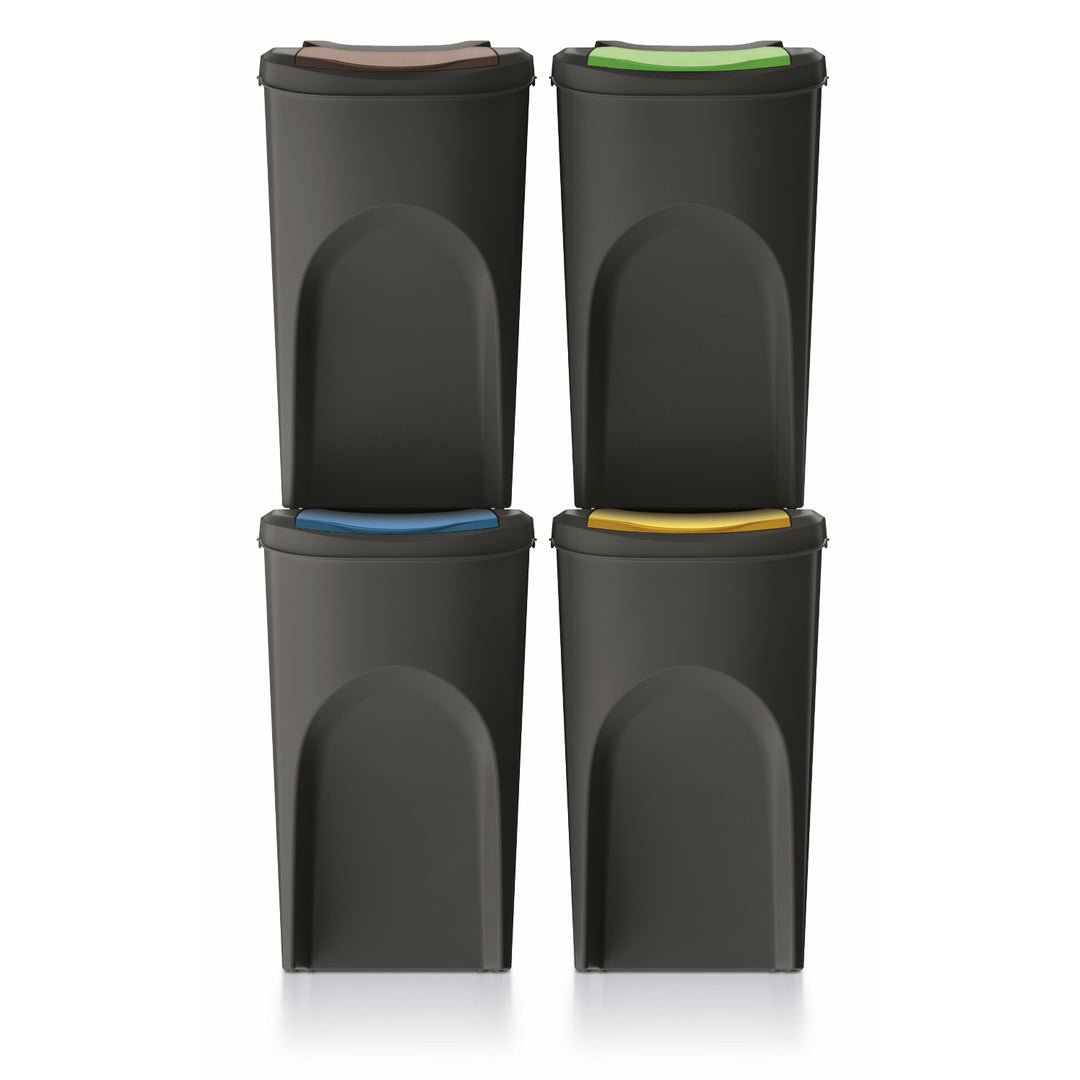 Keden SORTI BOX hulladékgyűjtő 4x35l - fekete újrahasznosítás