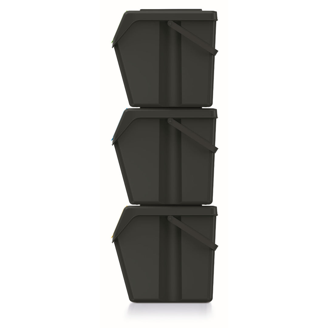 Keden SORTI BOX 3x25l hulladékgyűjtő - fekete újrahasznosítás
