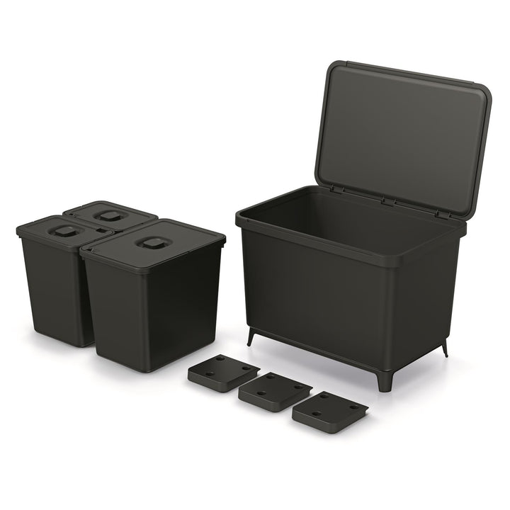 Keden SYSTEMA hulladékgyűjtő 2x10 + 23l - fekete újrahasznosítás