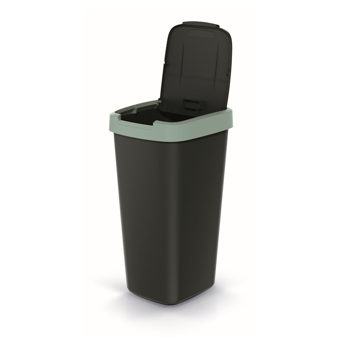 KEDEN COMPACTA Q 25 literes hulladékgyűjtő NSAB25-5575C - fekete, zöld kerettel