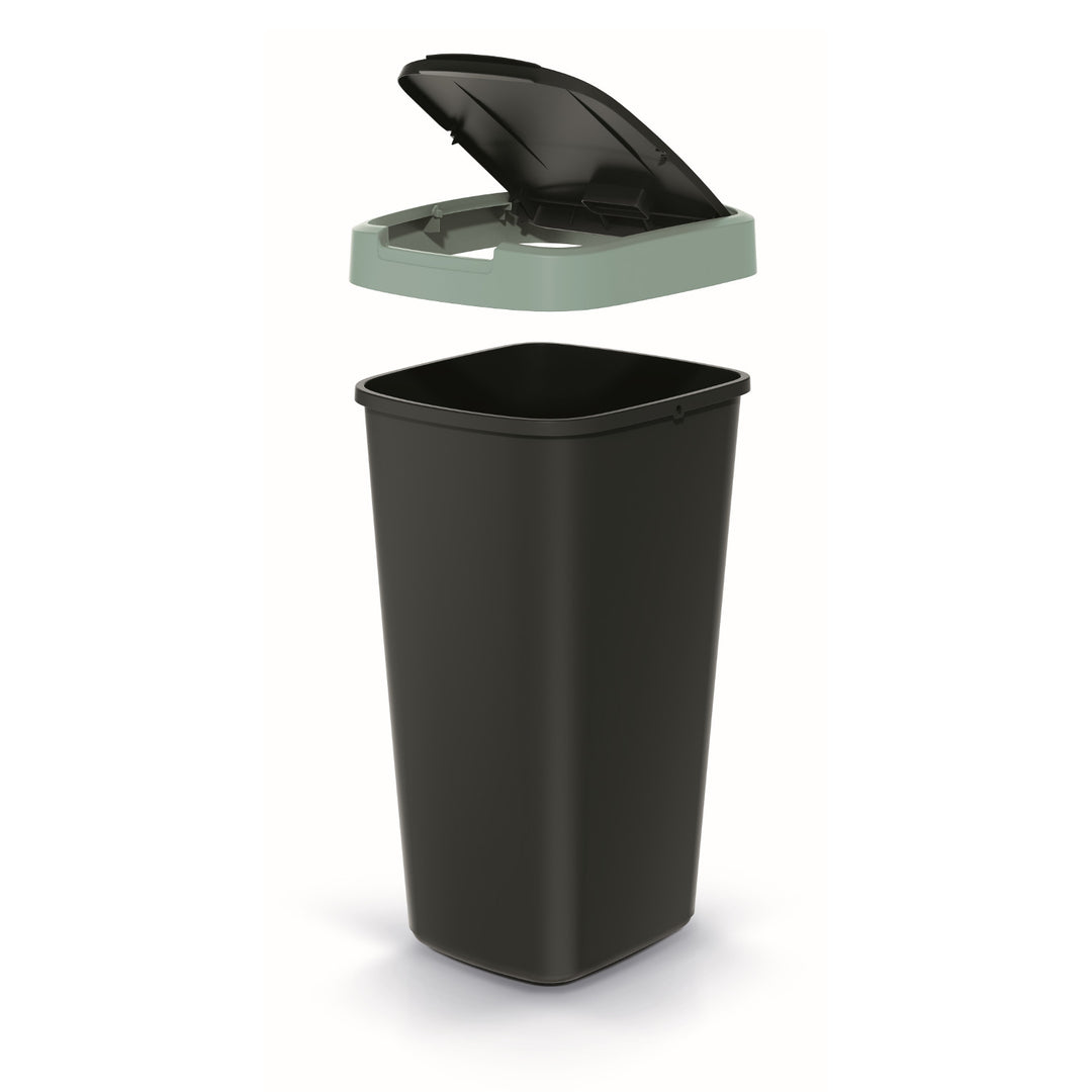 KEDEN COMPACTA Q 25 literes hulladékgyűjtő NSAB25-5575C - fekete, zöld kerettel