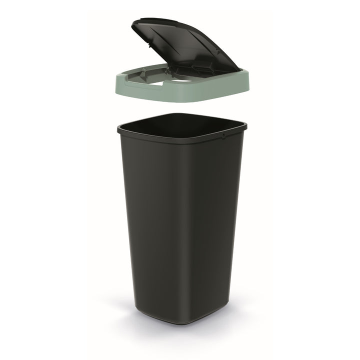 KEDEN COMPACTA Q 25 literes hulladékgyűjtő NSAB25-5575C - fekete, zöld kerettel