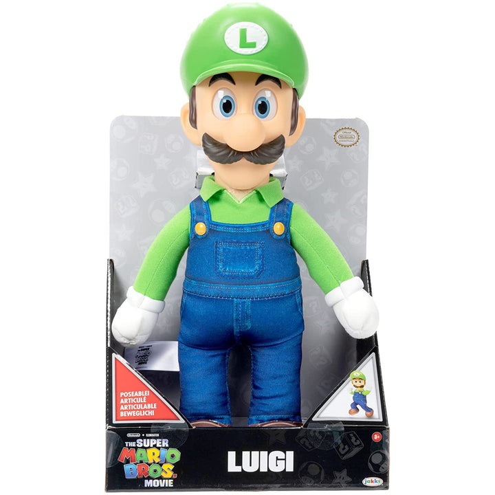 SUPER MARIO Movie Luigi, plüss, kabalafigura a rajzfilmből, 30 cm