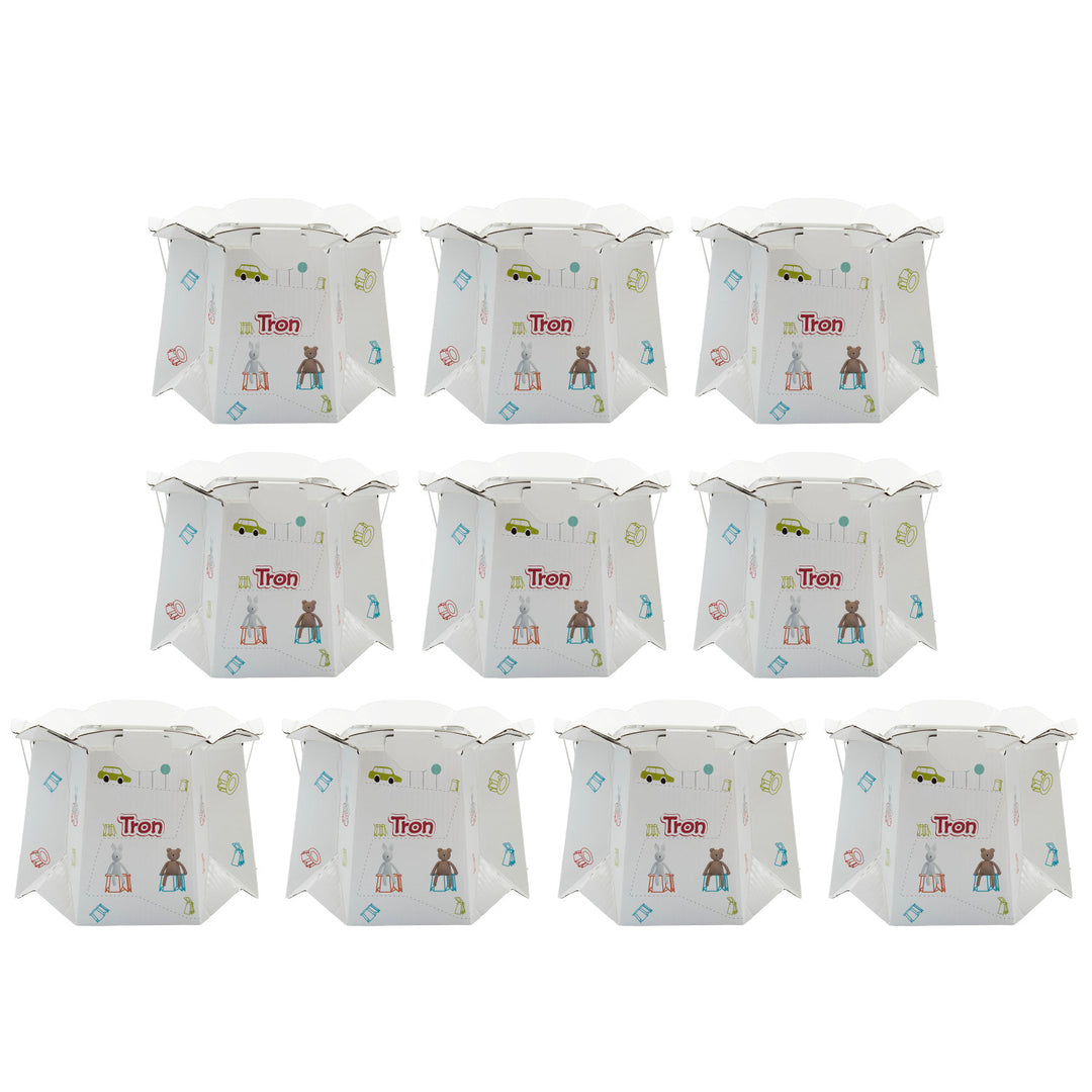 Egyszer használatos gyermek bilire Tron, fehér, 30 kg-ig, 10 darabos készlet