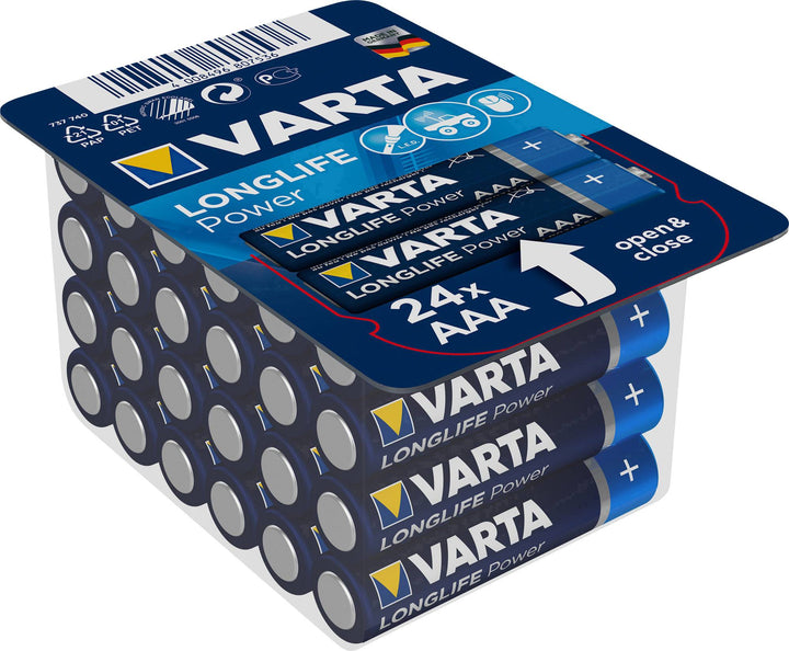 Varta Longlife Power lúgos elemkészlet, 24x R-03 LR3 AAA + 24x R-06 LR6 AA