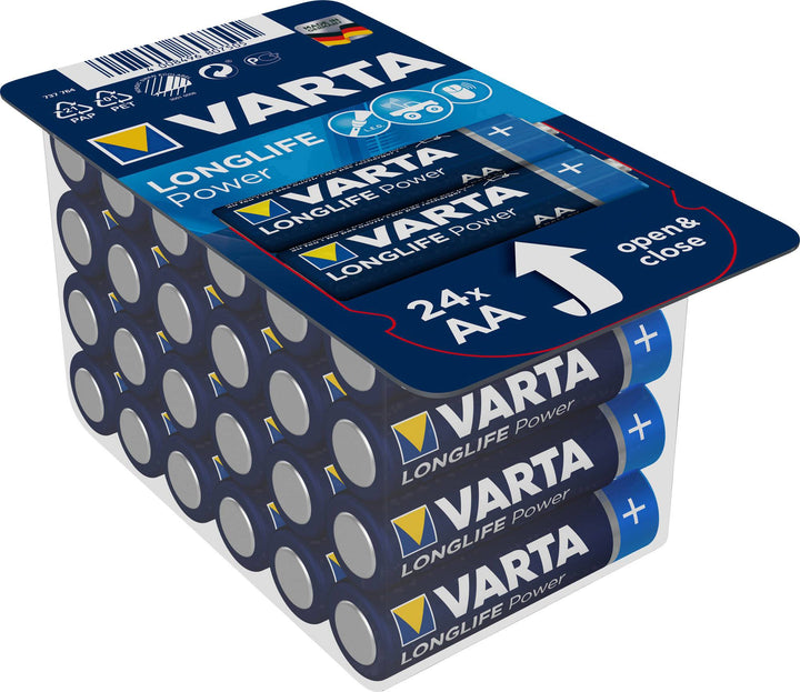 Varta Longlife Power lúgos elemkészlet, 24x R-03 LR3 AAA + 24x R-06 LR6 AA