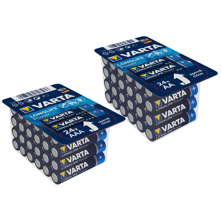 Varta Longlife Power lúgos elemkészlet, 24x R-03 LR3 AAA + 24x R-06 LR6 AA