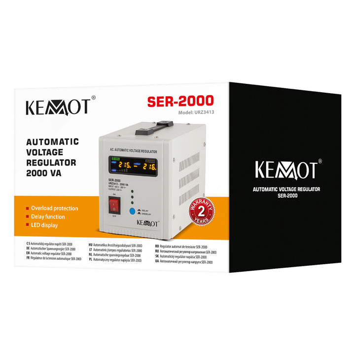 Automatikus feszültségstabilizátor 230 V KEMOT SER-2000
