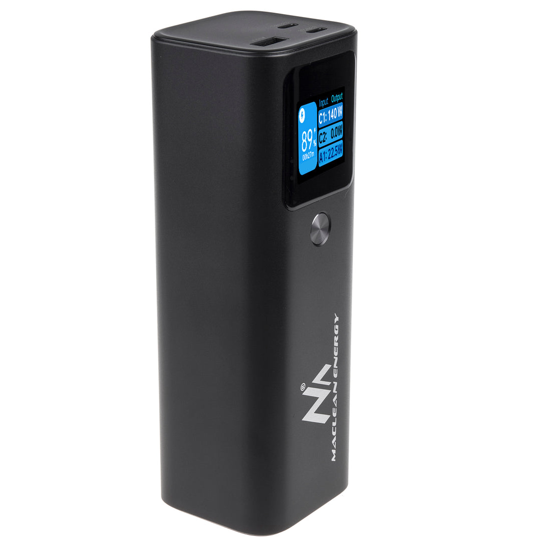 Mobilna bateria Power Bank Maclean, 24600mAh, Power Delivery (PD) 140W, gyors/gyors/szuper töltés, 88,56Wh, 2x Typ-C, USB, MCE335