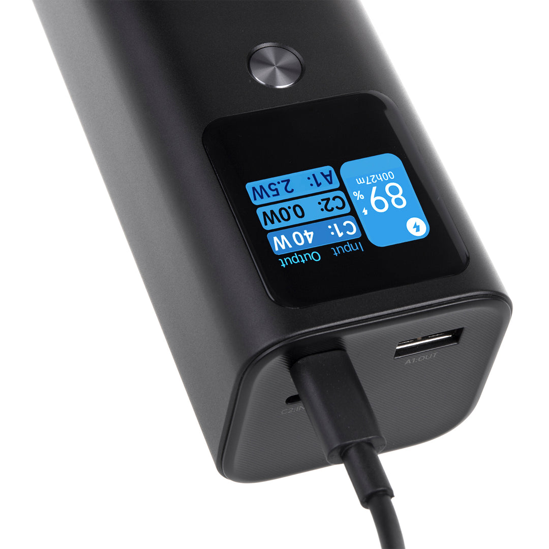 Mobilna bateria Power Bank Maclean, 24600mAh, Power Delivery (PD) 140W, gyors/gyors/szuper töltés, 88,56Wh, 2x Typ-C, USB, MCE335