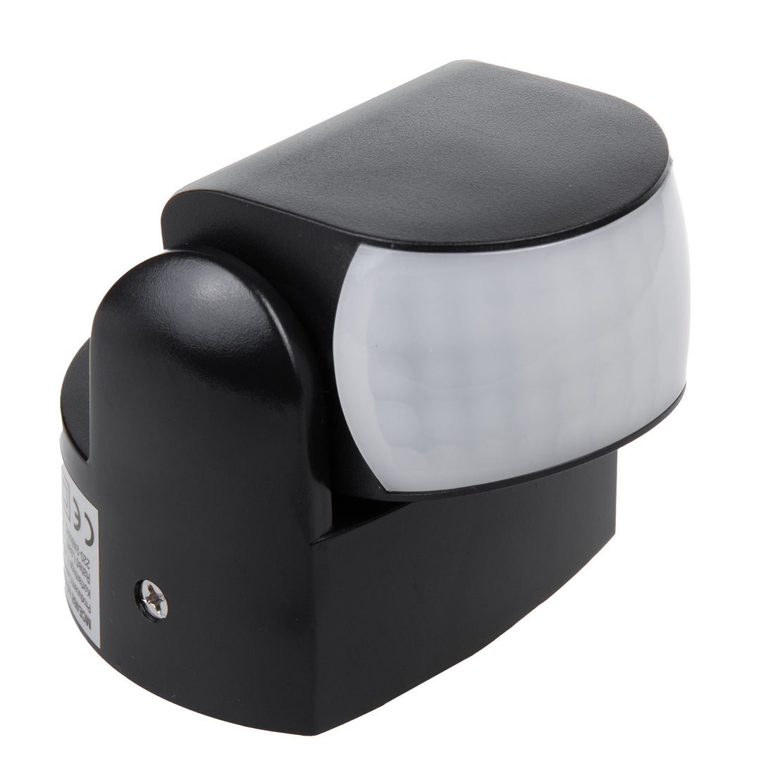 Maclean PIR mozgásérzékelő, infravörös, IP65, fekete, hatótávolság 12m, max. terhelés 600/1200W, MCE468 B