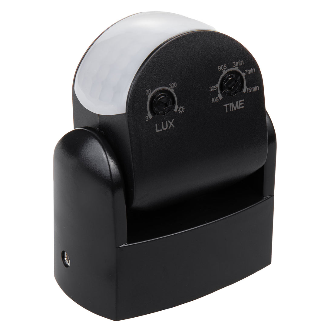 Maclean PIR mozgásérzékelő, infravörös, IP65, fekete, hatótávolság 12m, max. terhelés 600/1200W, MCE468 B