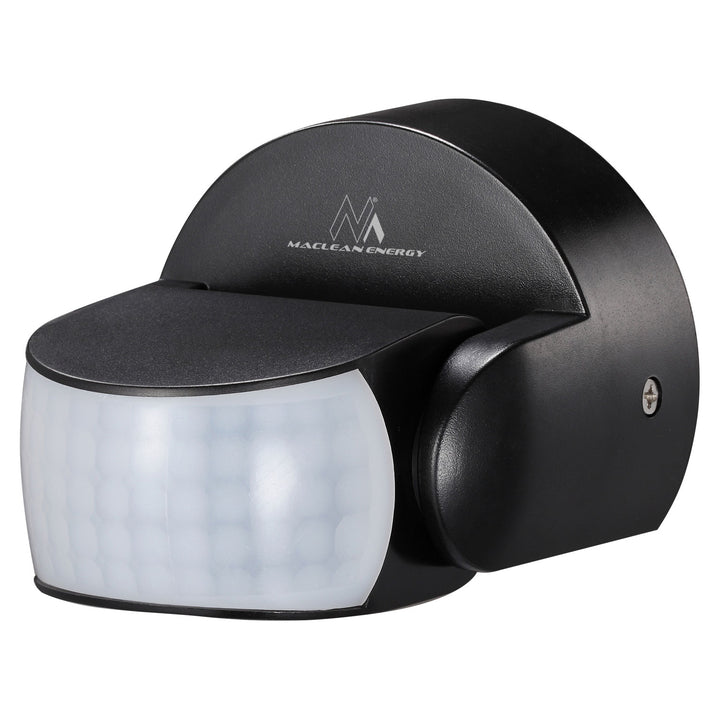 Maclean PIR mozgásérzékelő, infravörös, IP65, fekete, hatótávolság 12m, max. terhelés 600/1200W, MCE468 B