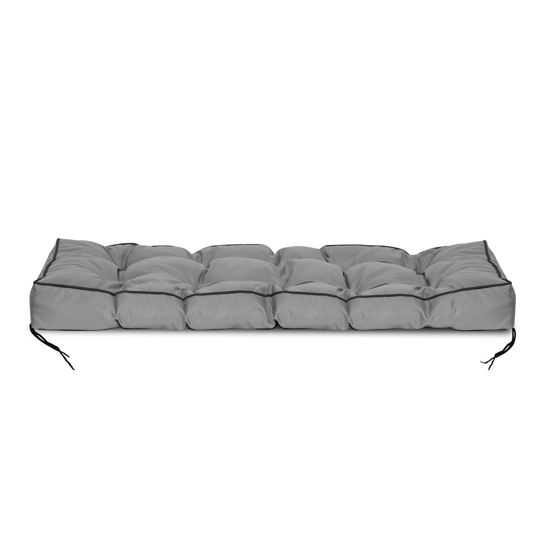 Kerti párna 120x40 cm magas oldallal raklapos padhoz vízálló szürke