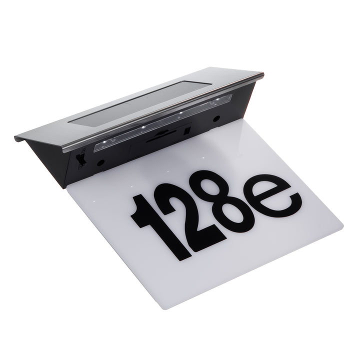 Napelemes LED lámpa Maclean házszámmal, IP44, 1W, 60lm, 6000K, 600 mAh újratölthető akkumulátor, 2,5V DC 70mA, MCE423