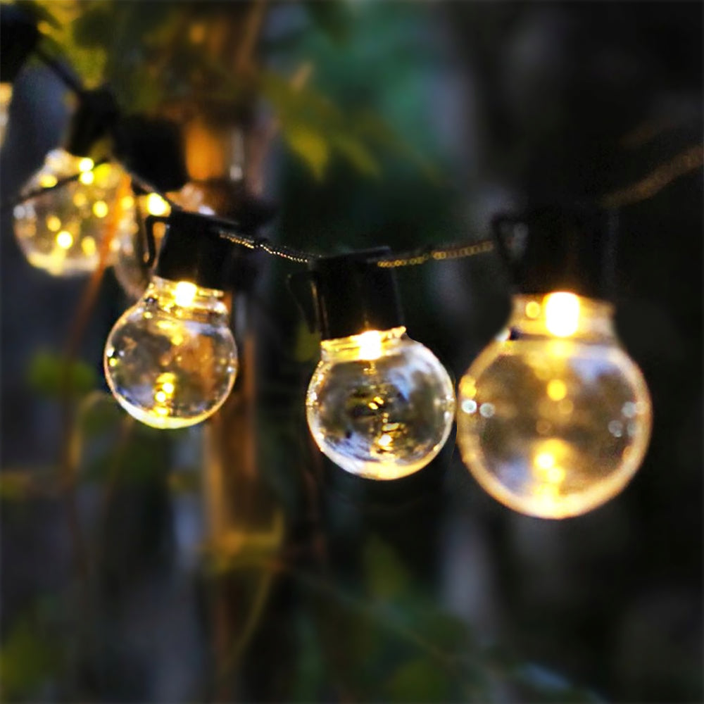 Napkollektoros kerti füzér LED 2in1 Maclean, IP44, 3W, 10lm, 3000K, újratölthető akkumulátor 2*600 mAh, 5V DC, 7m, MCE424