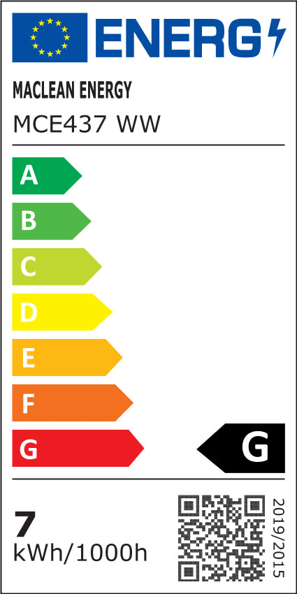 6x Maclean LED izzó, GU10, 7W, 220-240V~, 50/60Hz, meleg fehér, 3000K, 490 lumen, MCE437 WW