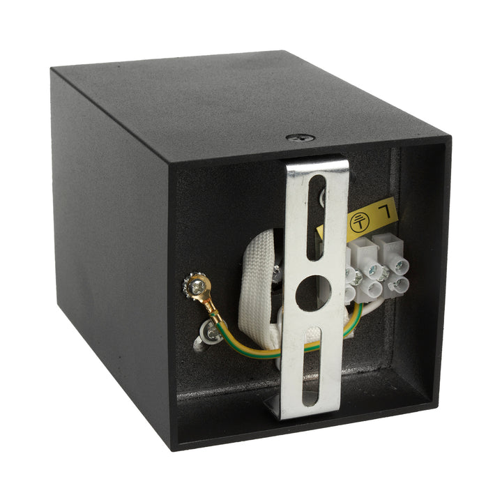 3x Maclean cső / felszíni lámpatest, spot, szögletes, alumínium, GU10, 80x80x115mm, fekete, MCE426 B + 3x LED izzó 5W