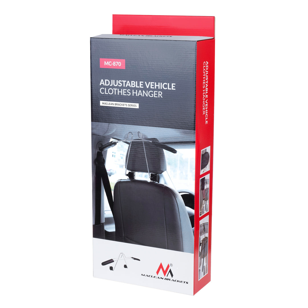 2x Maclean autós ruhafogas, fejtámlára szerelhető, univerzális, MC-870