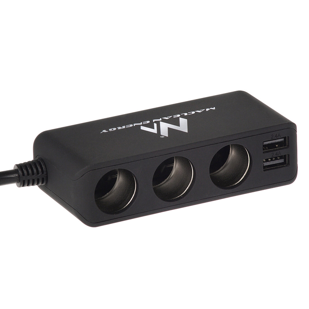 Maclean autógyújtó aljzat elosztó, voltmérő, 120W