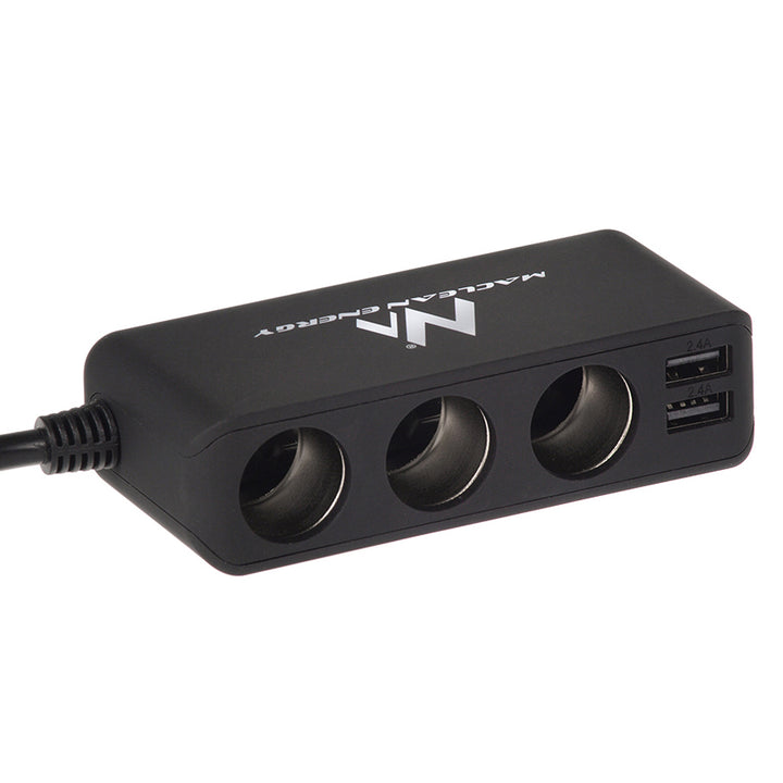 Maclean autógyújtó aljzat elosztó, voltmérő, 120W