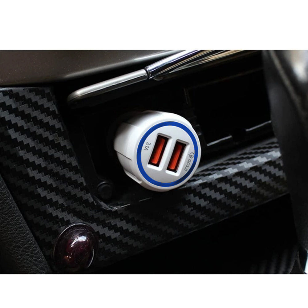 Maclean autós töltő, Qualcomm Quick Charge, QC 3.0 - 5V/3A, 9V/1.8A, 12V/1.6A, 5V/3.1A aljzat USB Type-C kábellel