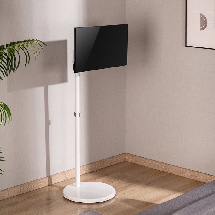 Maclean mobil monitor/TV padlóállvány, gázrugós, 17"-35", 2-10kg, fehér, MC-970W