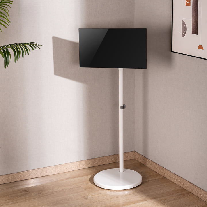 Maclean mobil monitor/TV padlóállvány, gázrugós, 17"-35", 2-10kg, fehér, MC-970W