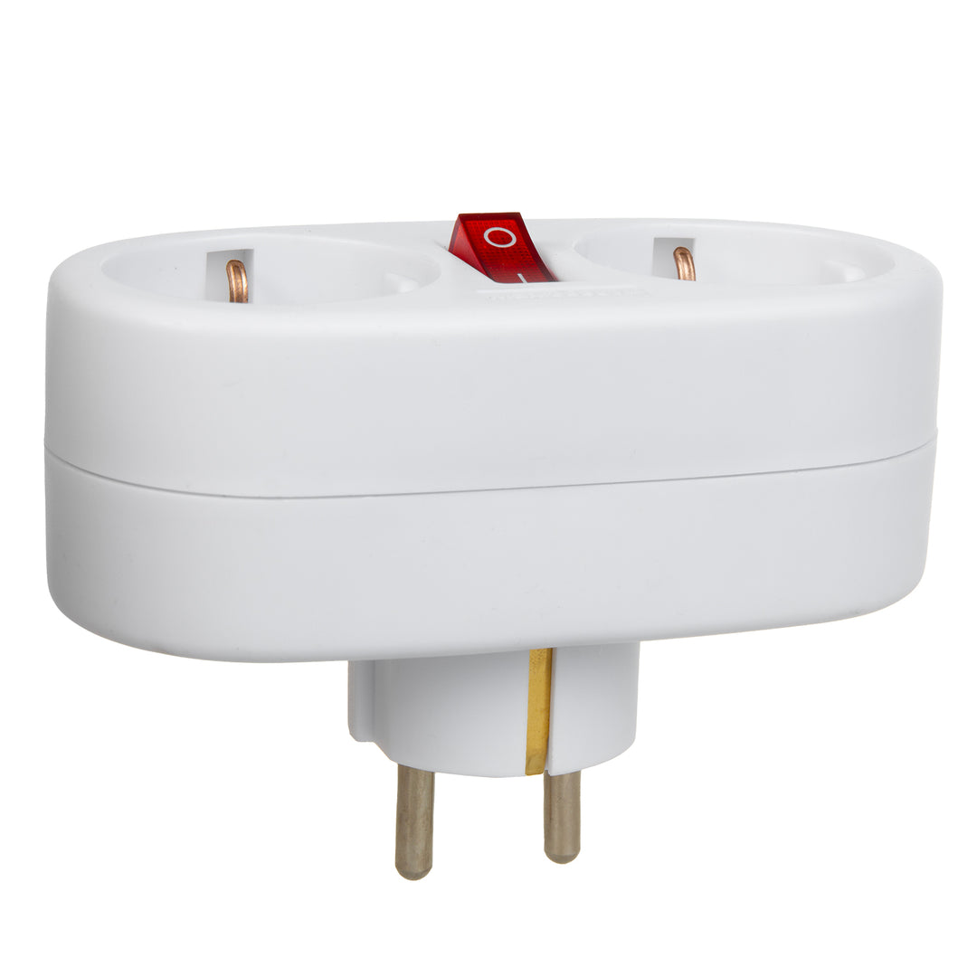 Maclean aljzat, elosztó 2 aljzattal és megszakítóval, F típusú, 2x16A, MCE338 F