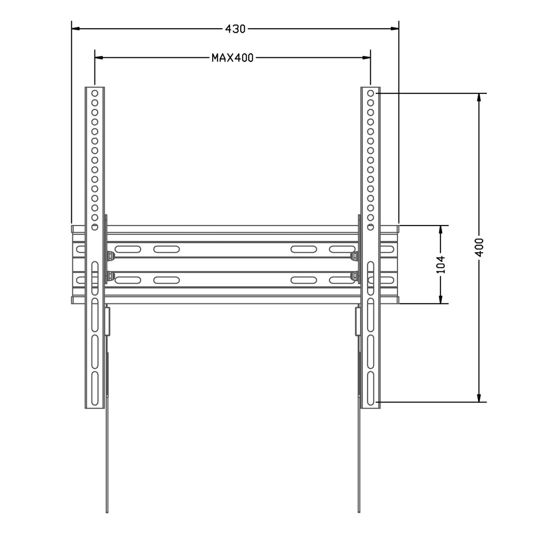 Maclean tartó TV-hez vagy monitorhoz, max VESA 400x400, 32-70", 45kg, fekete, MC-748A